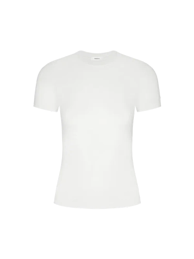 Pangaia Women's 365 Cotton-stretch Tee — Off-white L