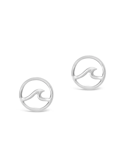 Sterling Forever Sterling Silver Wave Studs