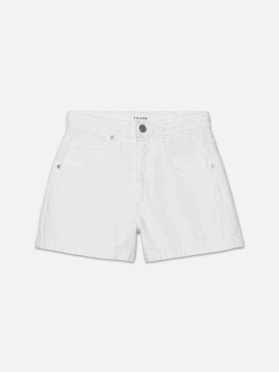 Frame Braided Waistband Shorts In White