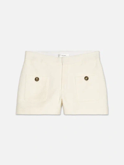 Frame Patch Pocket Trouser Shorts In White