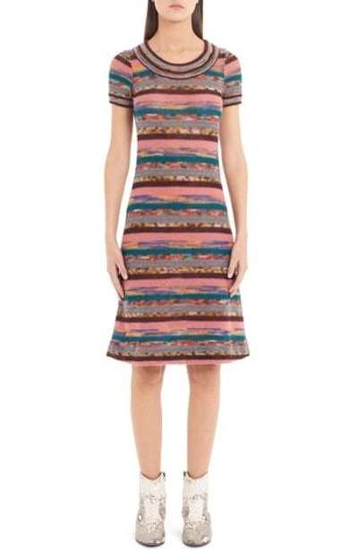 Missoni Knitted Wool-blend Dress In Multicoloured