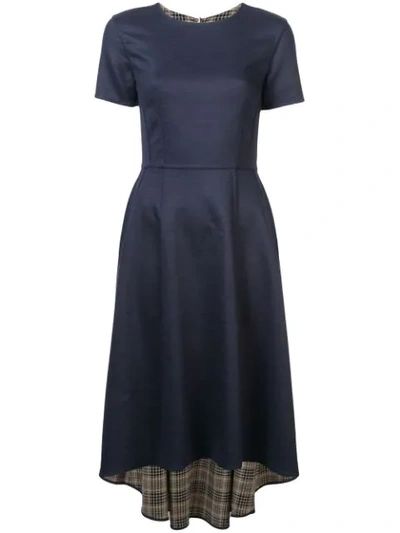 Adam Lippes Double Face High/low Dress In Blue