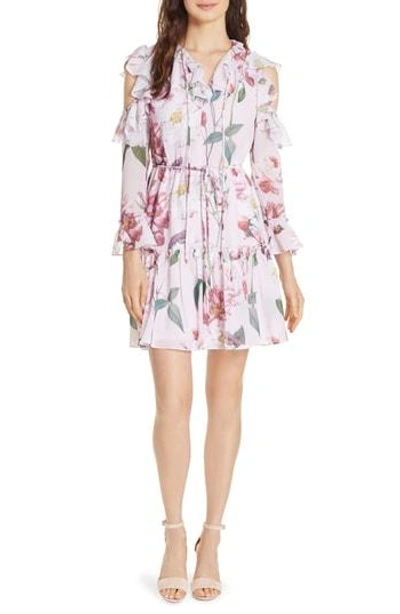 Ted Baker Saaraah Iguazu Cold Shoulder Dress In Light Pink | ModeSens