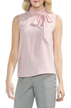 Vince Camuto Tie Neck Blouse In Lustre Pink