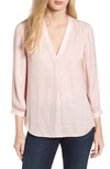 Vince Camuto Rumple Fabric Blouse In Luster Pink