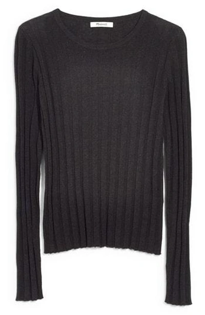 Madewell Clarkwell Pullover Sweater In Heather Onyx