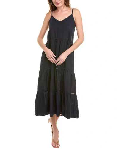 Splendid Jacqueline Linen-blend Maxi Dress In Black