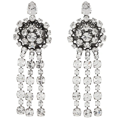 Gucci Crystal Drop Earrings In 8162 Silver