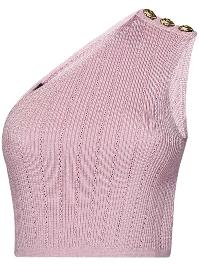 Balmain Paris Top  In Rosa