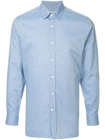 Gieves & Hawkes Chambray Shirt In Blue