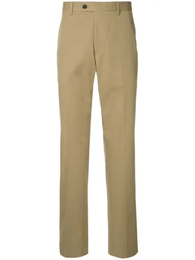Gieves & Hawkes Straight-leg Trousers In Brown