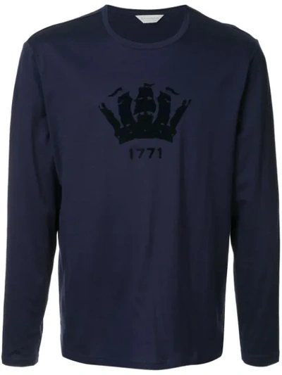 Gieves & Hawkes Logo T-shirt In Blue