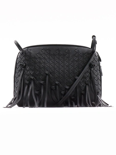 Bottega Veneta Brio Messenger Bag In Black