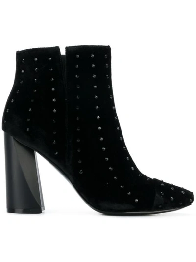 Kendall + Kylie Tronchetto Embellished Ankle Boots In Black