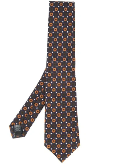Gieves & Hawkes Jacquard Tie In Blue