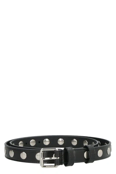 Gucci Studded Leather Belt In Black