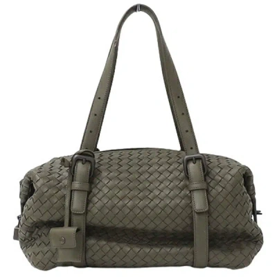 Bottega Veneta Intrecciato Grey Leather Shoulder Bag () In Gray