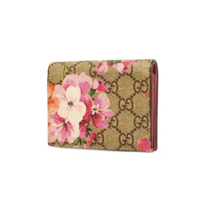 Gucci Gg Blooms Beige Canvas Wallet  ()