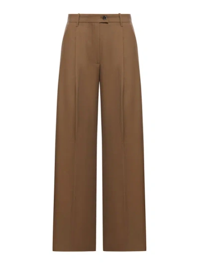 Nine In The Morning Alice Wool Trousers In Brown