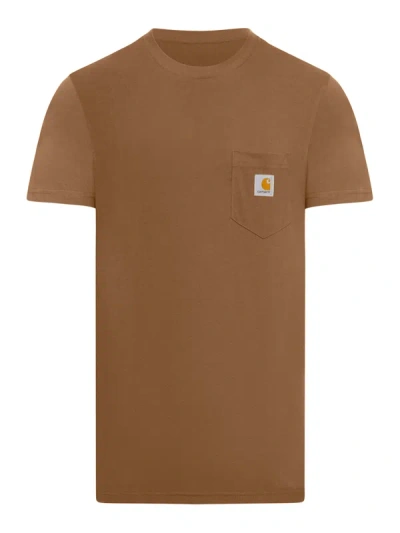 Carhartt Cotton T-shirt In Brown