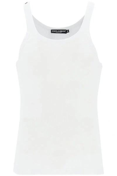Dolce & Gabbana "ribbed Slim Shoulder Tank Top In White