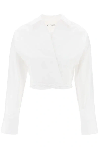 Closed Camicia Cropped Incrociata In White