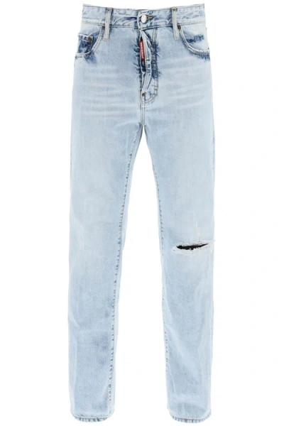Dsquared2 Jeans Light Palm Beach Wash 642 In Blue