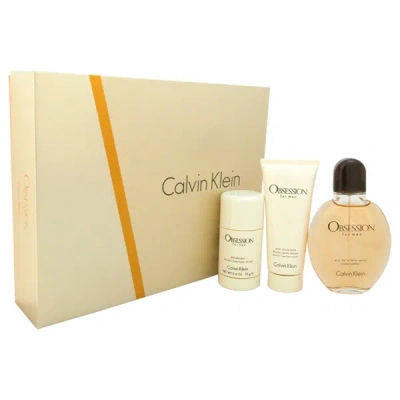 Calvin Klein Obsession By  For Men - 3 Pc Gift Set 4oz Edt Spray, 2.6oz Deodorant Stick, 3.4oz After In Neutral