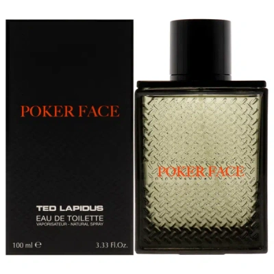 Ted Lapidus Poker Face For Men 3.4 oz Edt Spray In Black