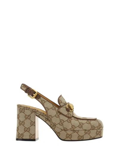 Gucci Women Horsebit Platform Pumps In Multicolor