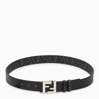 Fendi Reversible Black Leather Belt