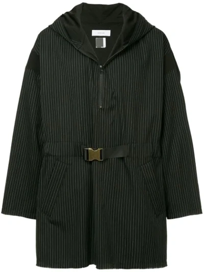 Facetasm Striped Pullover Jacket In Black