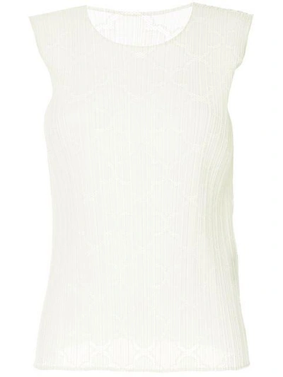 Issey Miyake Clover Lace Tank Top