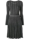 Antonino Valenti Metallic Ribbed-knit Dress - Black
