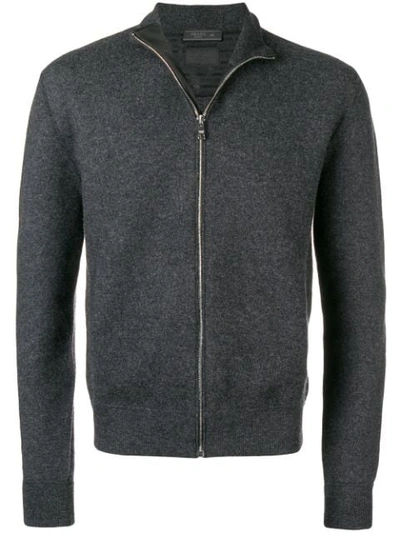 Prada Zip-up Cardigan - Grey In Grey