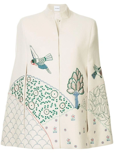 Vilshenko Nature Embroidered Cape In Neutrals