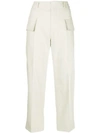 Sofie D'hoore Straight Leg Cropped Trousers In Grey