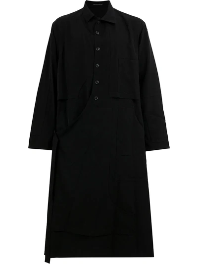 Yohji Yamamoto Half Button Coat - Black