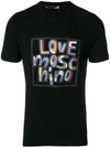 Love Moschino Retro Logo T-shirt - Black