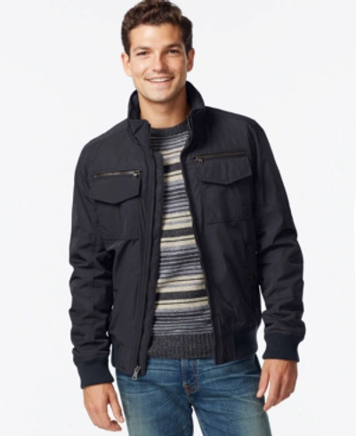 Tommy Hilfiger Men's Four-pocket Filled Performance Bomber Jacket In Black