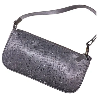 Pre-owned By Far Rachel Glitter Handbag In Silver
