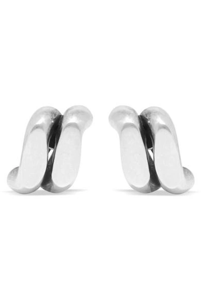 Saint Laurent Silver-tone Clip Earrings