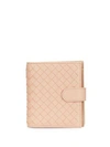 Bottega Veneta Patterned Leather Wallet In Magnolia