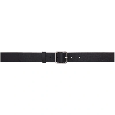 Balenciaga Everyday Printed Textured-leather Belt In Black