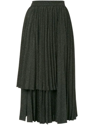 Dalood Layered Panel Skirt In Black