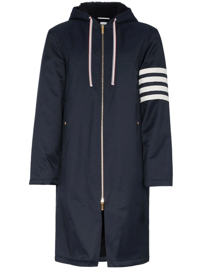 Thom Browne Shearling-lined Cordura Swim Parka - Blue