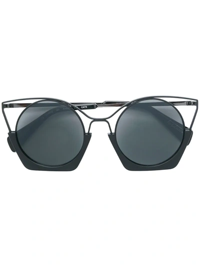 Yohji Yamamoto Cat Eye Sunglasses In Black