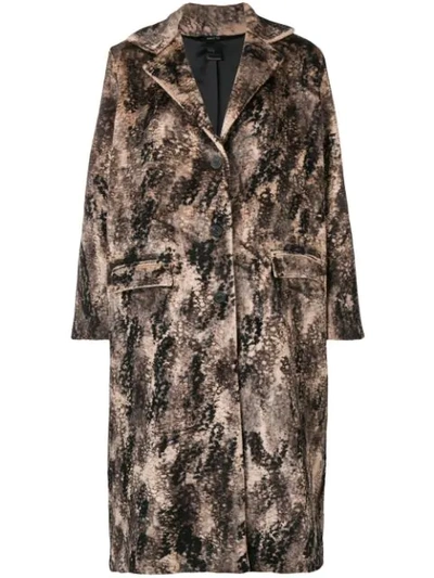 Avant Toi Animalier Printed Coat - Black