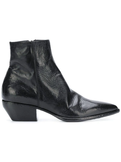 Elena Iachi Pointed To Ankle Boots - Black