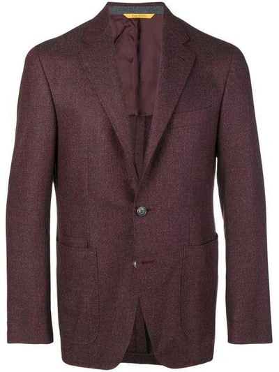 Canali Tailored Blazer In Red